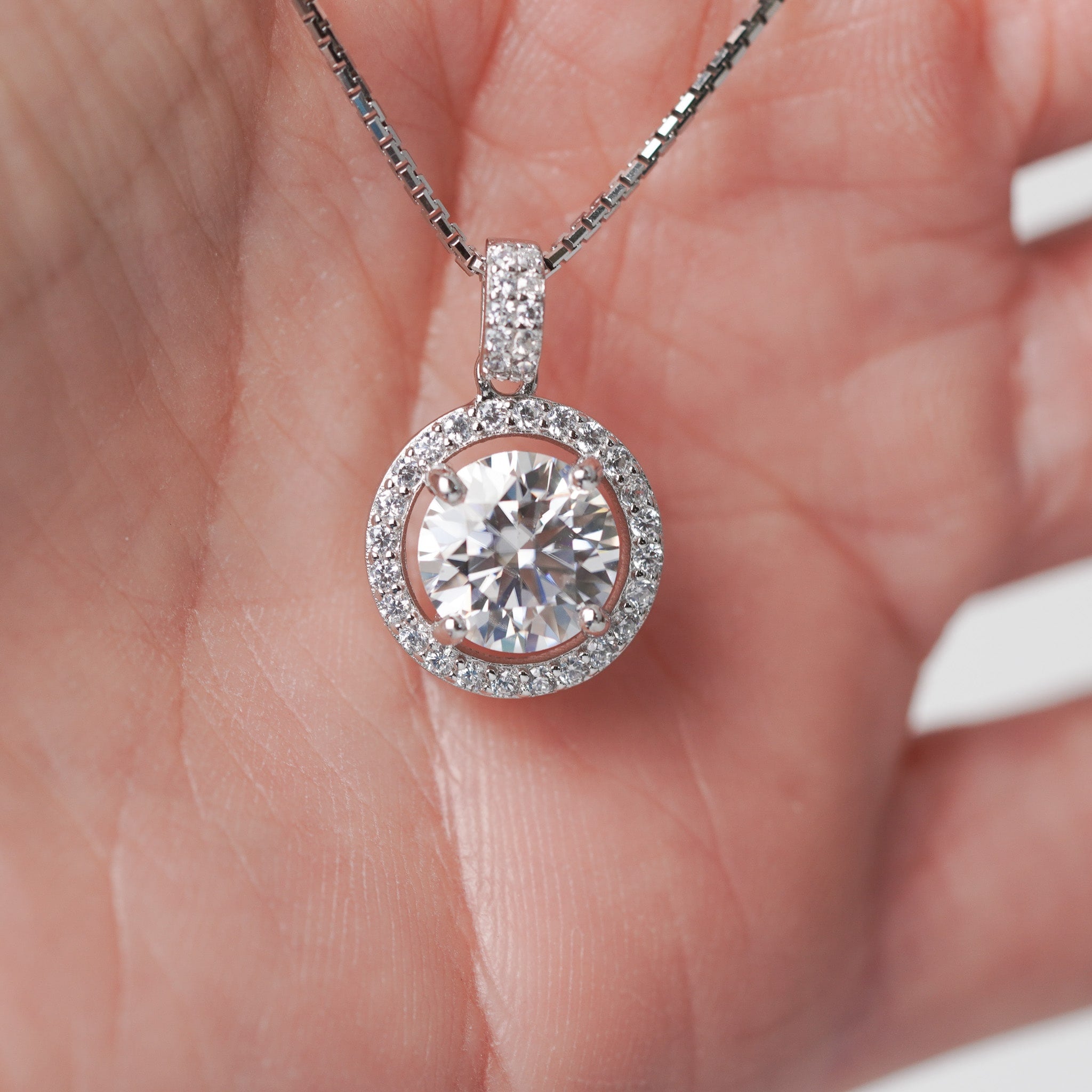 Joelle Diamond Tennis Necklace for Her 3ct 14K Gold 17 Inches Natural  Diamonds Womens Diamond Necklace - Etsy